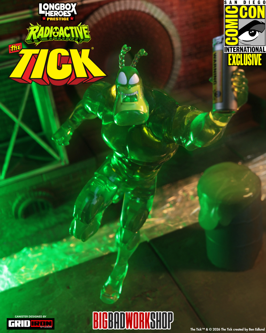 The Tick Longbox Heroes Prestige The Tick (Radioactive Ver.) 1/12 Scale SDCC 2026 Exclusive Action Figure Gallery Image 5