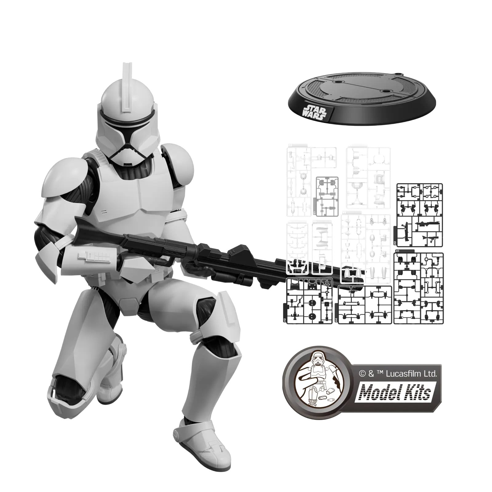 Star Wars: Attack of the Clones Champion Class CC07 Clone Trooper Model Kit Gallery Image 5