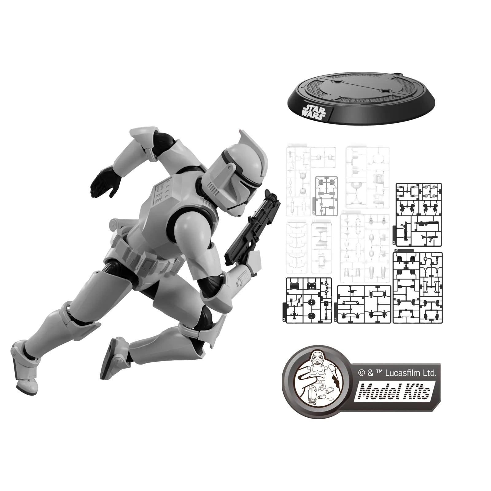 Star Wars: Attack of the Clones Champion Class CC07 Clone Trooper Model Kit Gallery Image 6