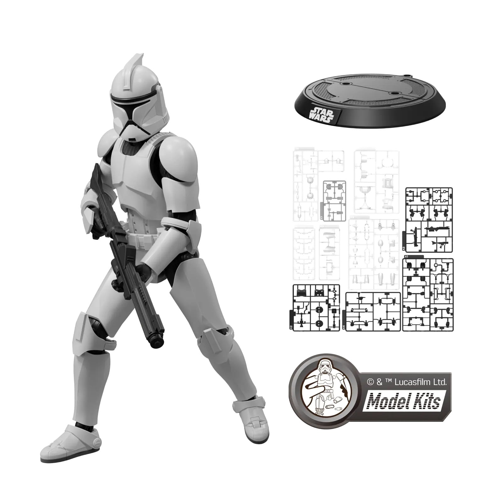 Star Wars: Attack of the Clones Champion Class CC07 Clone Trooper Model Kit Gallery Image 3
