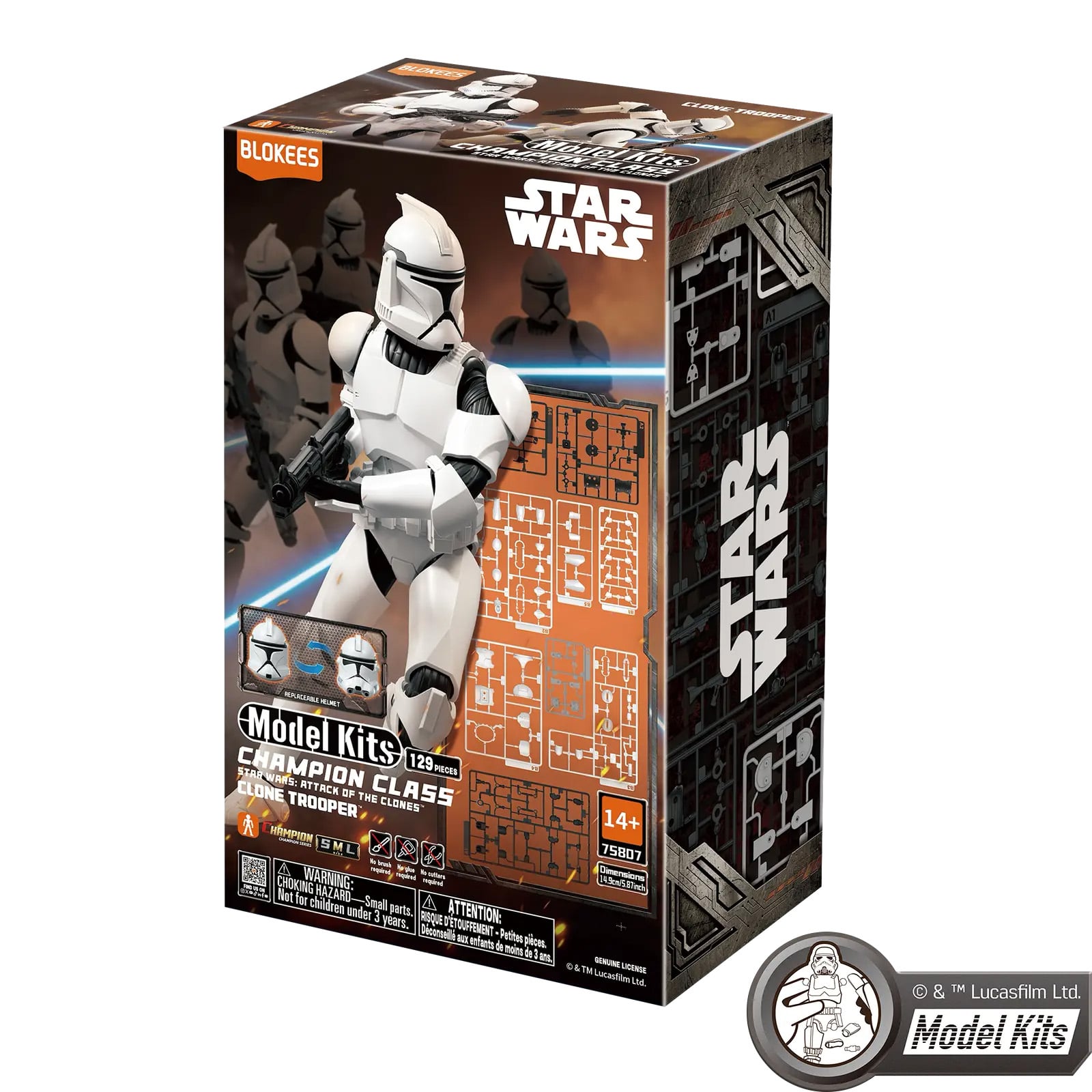 Star Wars: Attack of the Clones Champion Class CC07 Clone Trooper Model Kit Gallery Image 8