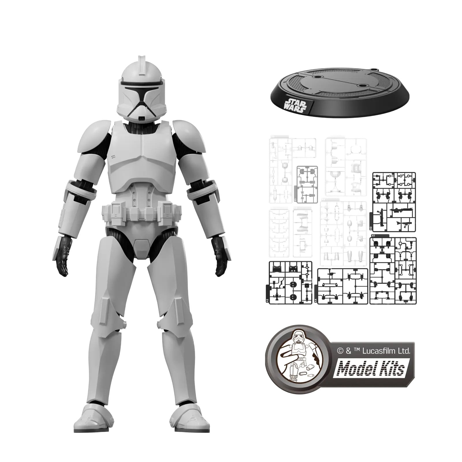 Star Wars: Attack of the Clones Champion Class CC07 Clone Trooper Model Kit Gallery Image 7