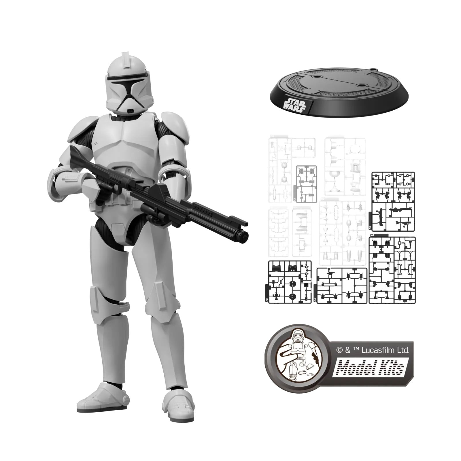Star Wars: Attack of the Clones Champion Class CC07 Clone Trooper Model Kit Gallery Image 4