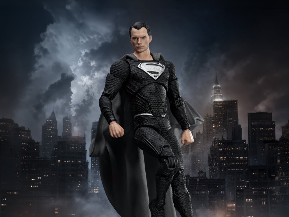 Justice League Dynamic 8ction Heroes DAH-108 Superman (Black Suit) SDCC 2026 Exclusive Action Figure Gallery Image 1