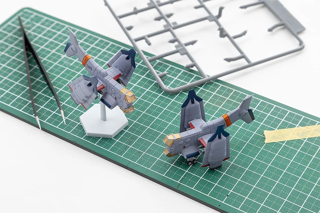 Rebuild of Evangelion SYUTO Tiny Scale UNAF Close Air Support VTOL Aircraft YAGR-3B 1/350 Scale Model Kit Gallery Image 7