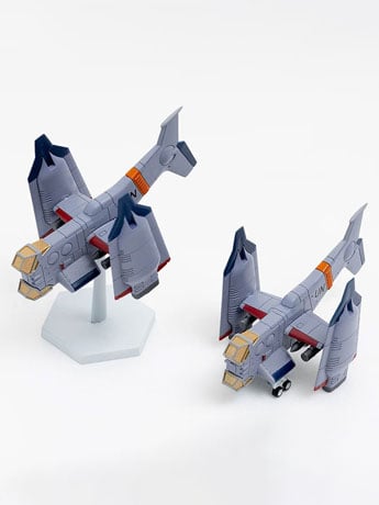 Image of Rebuild of Evangelion SYUTO Tiny Scale UNAF Close Air Support VTOL Aircraft YAGR-3B 1/350 Scale Model Kit