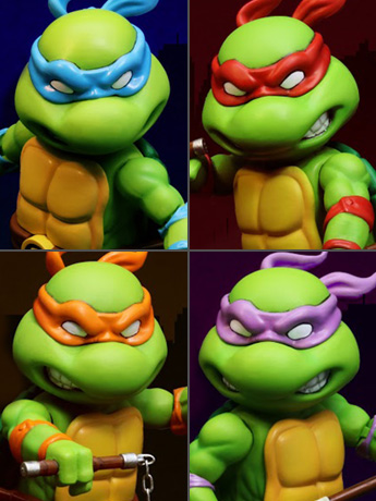 Teenage Mutant Ninja Turtles Hybrid Metal Figuration Set of 4 Mini-Figures Gallery Image 2