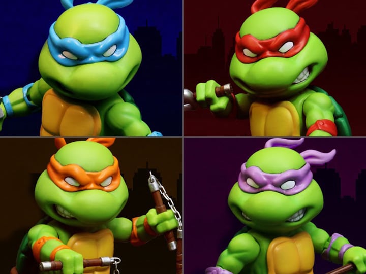 Teenage Mutant Ninja Turtles Hybrid Metal Figuration Set of 4 Mini-Figures Gallery Image 1