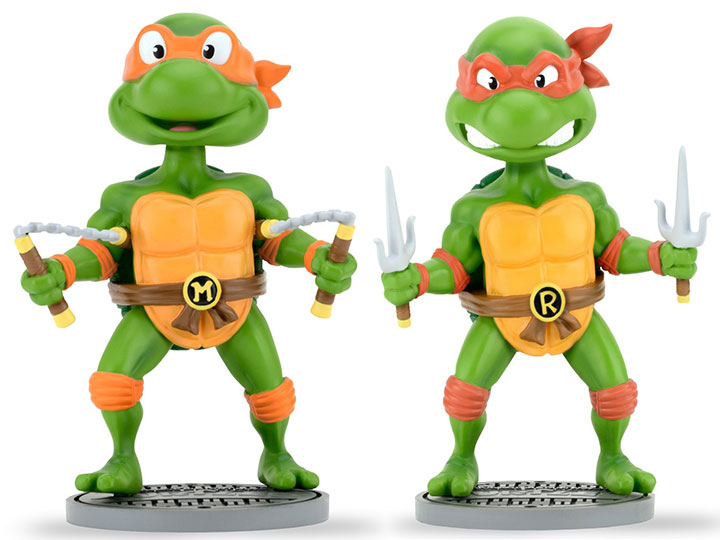 Teenage Mutant Ninja Turtles Michelangelo & Raphael Head Knocker Set
