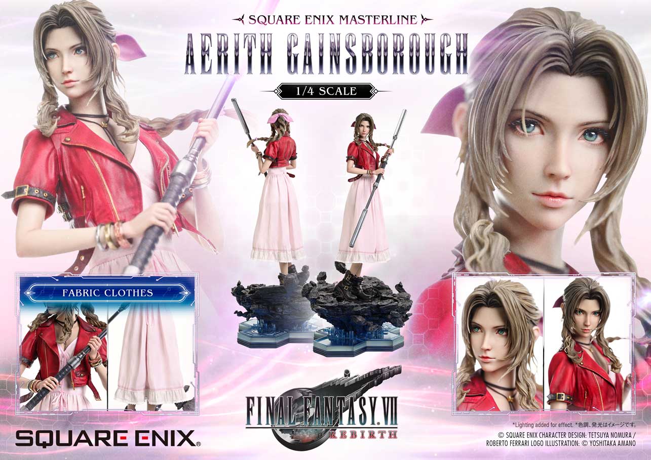 Final Fantasy VII Rebirth Square Enix Masterline Aerith Gainsborough 1/4 Scale Statue Gallery Image 34