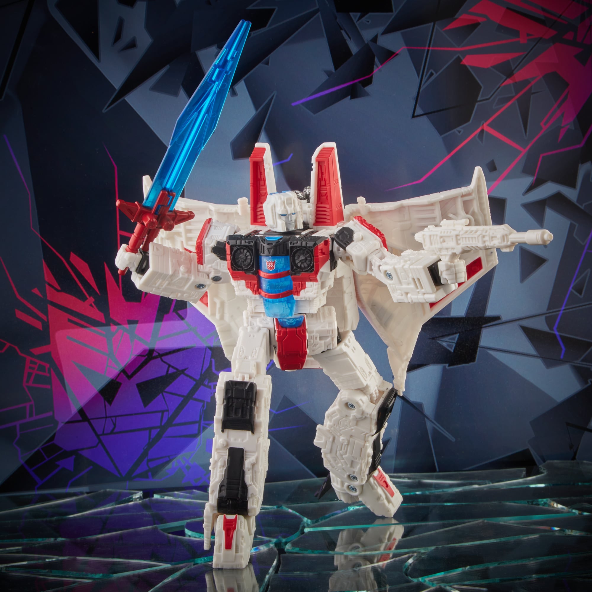 Transformers Shattered Glass Collection Voyager Class Starscream Action Figure Gallery Image 4