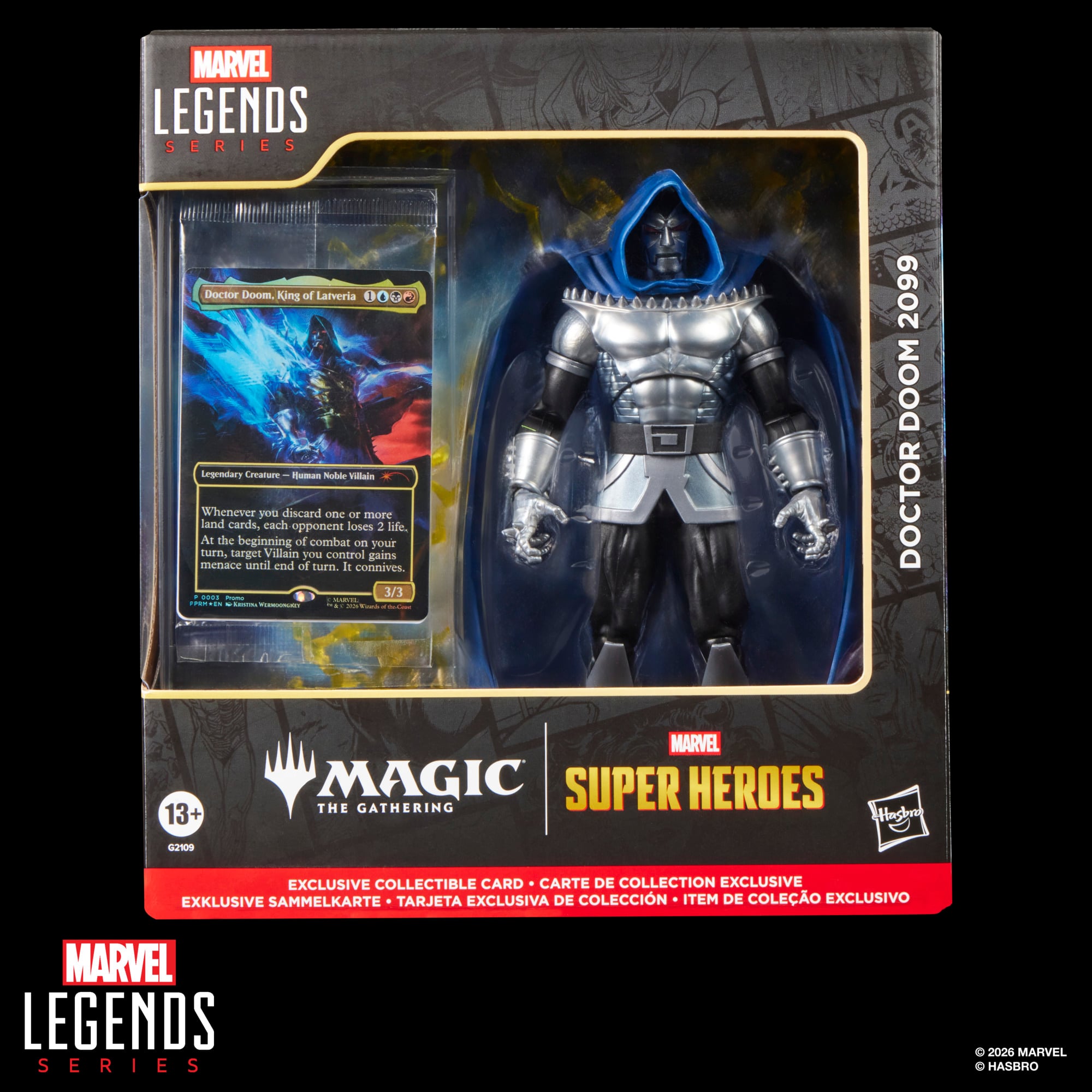 Marvel Legends Doctor Doom 2099 Action Figure with Exclusive Magic: The Gathering Card Gallery Image 12