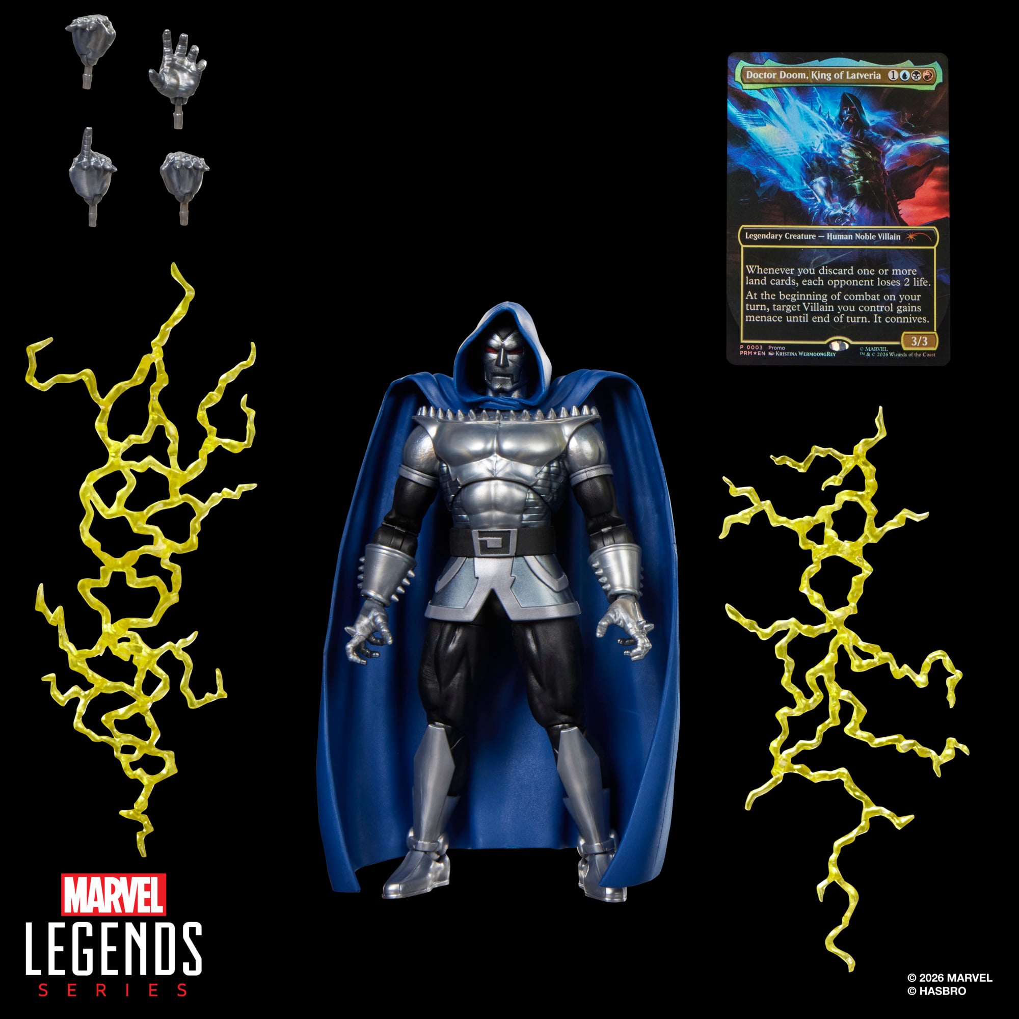 Marvel Legends Doctor Doom 2099 Action Figure with Exclusive Magic: The Gathering Card Gallery Image 10