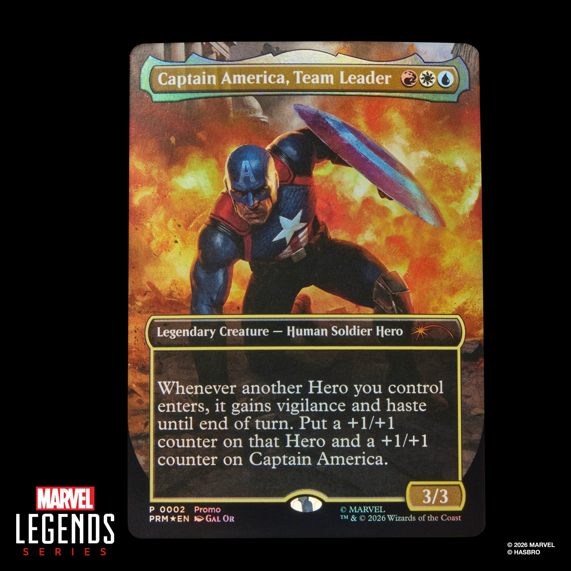 Avengers: Twilight Marvel Legends Captain America Action Figure with Exclusive Magic: The Gathering Card Gallery Image 9