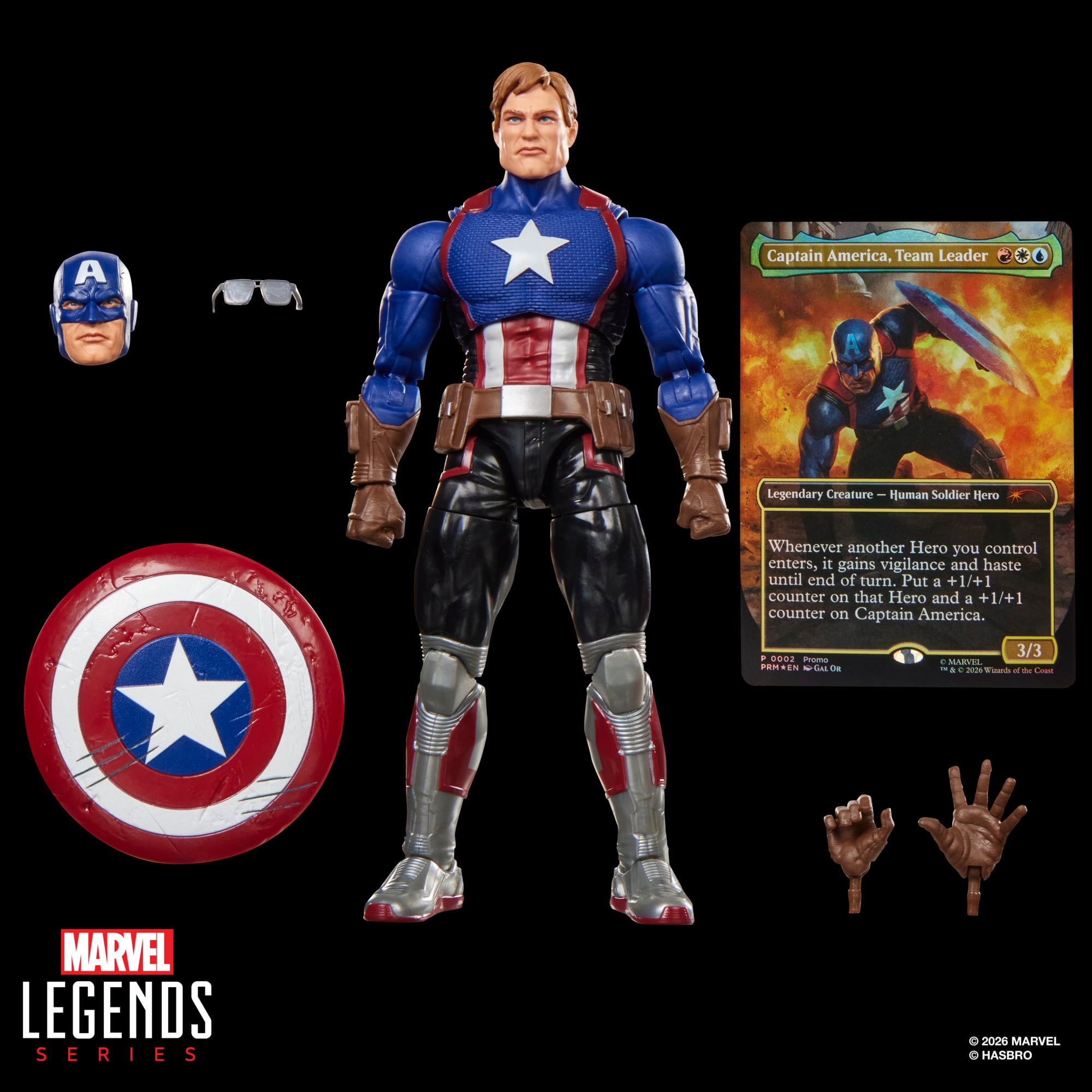 Avengers: Twilight Marvel Legends Captain America Action Figure with Exclusive Magic: The Gathering Card Gallery Image 10