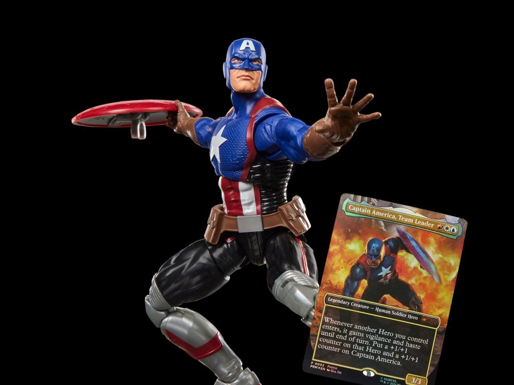 Avengers: Twilight Marvel Legends Captain America Action Figure with Exclusive Magic: The Gathering Card Gallery Image 1