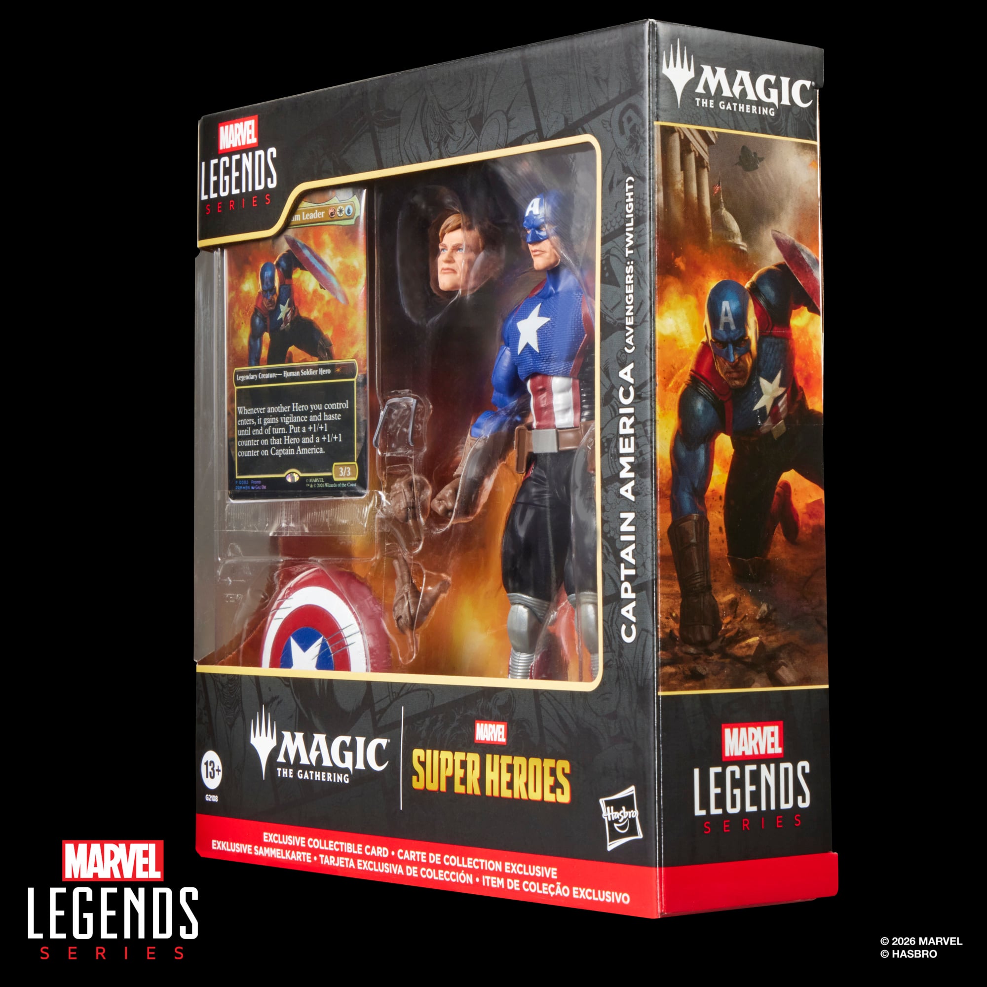 Avengers: Twilight Marvel Legends Captain America Action Figure with Exclusive Magic: The Gathering Card Gallery Image 13