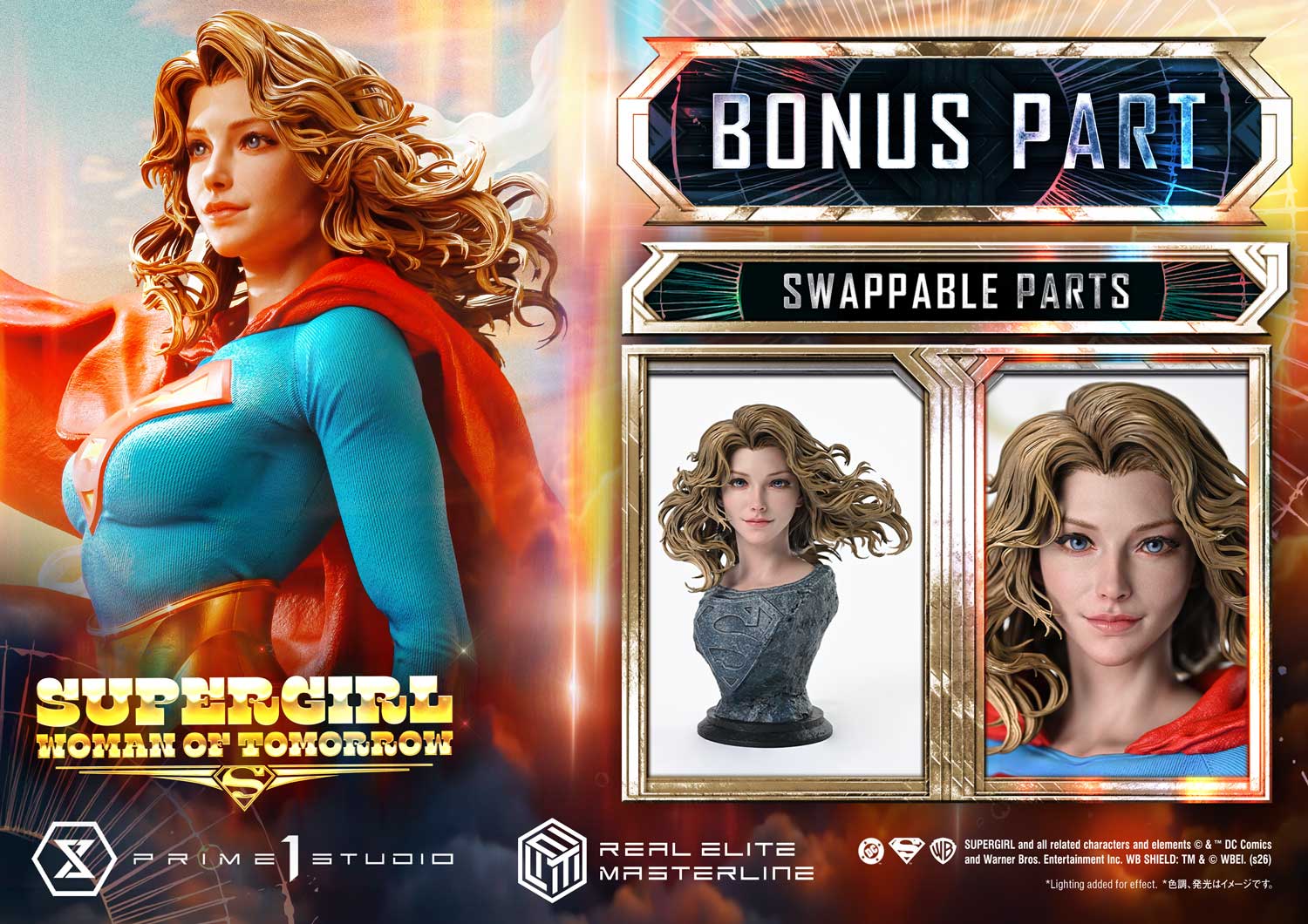 Supergirl: Woman of Tomorrow Real Elite Masterline Supergirl (Bonus Ver.) 1/4 Scale Limited Edition Statue Gallery Image 3