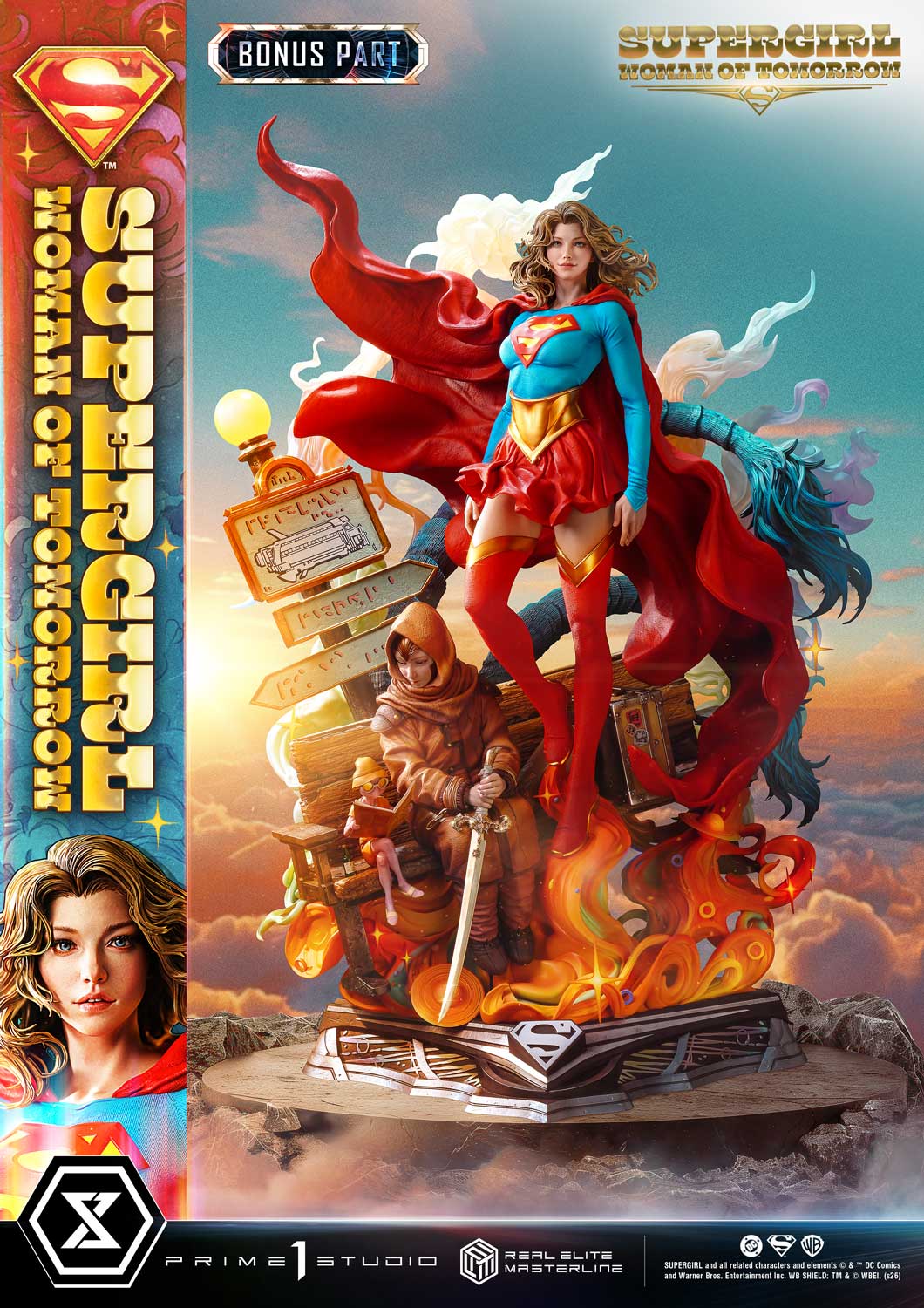 Supergirl: Woman of Tomorrow Real Elite Masterline Supergirl (Bonus Ver.) 1/4 Scale Limited Edition Statue Gallery Image 5