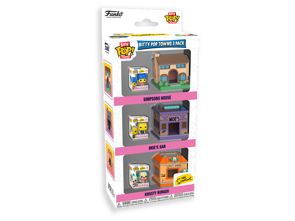 The Simpsons Bitty Pop! Towns Springfield Three-Pack Gallery Image 1