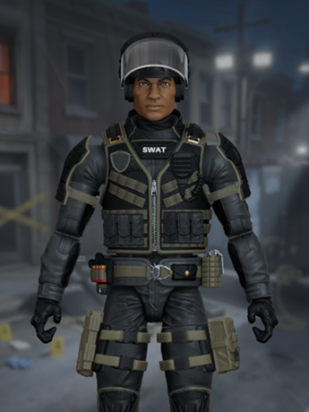 NPC (Non-Playable Characters) SWAT Operator (Basic) 1/12 Scale Action Figure
