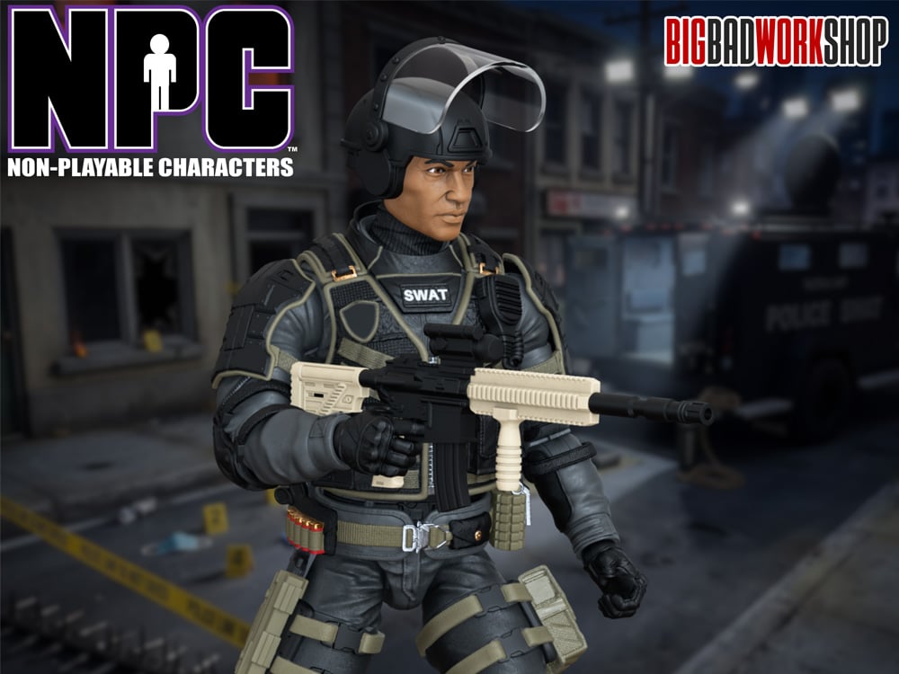 NPC (Non-Playable Characters) SWAT Commander 1/12 Scale Action Figure Gallery Image 3