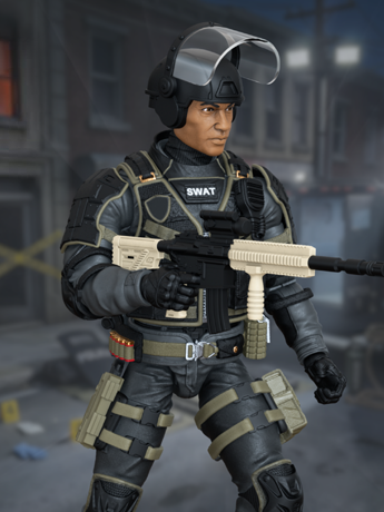 NPC (Non-Playable Characters) SWAT Commander 1/12 Scale Action Figure