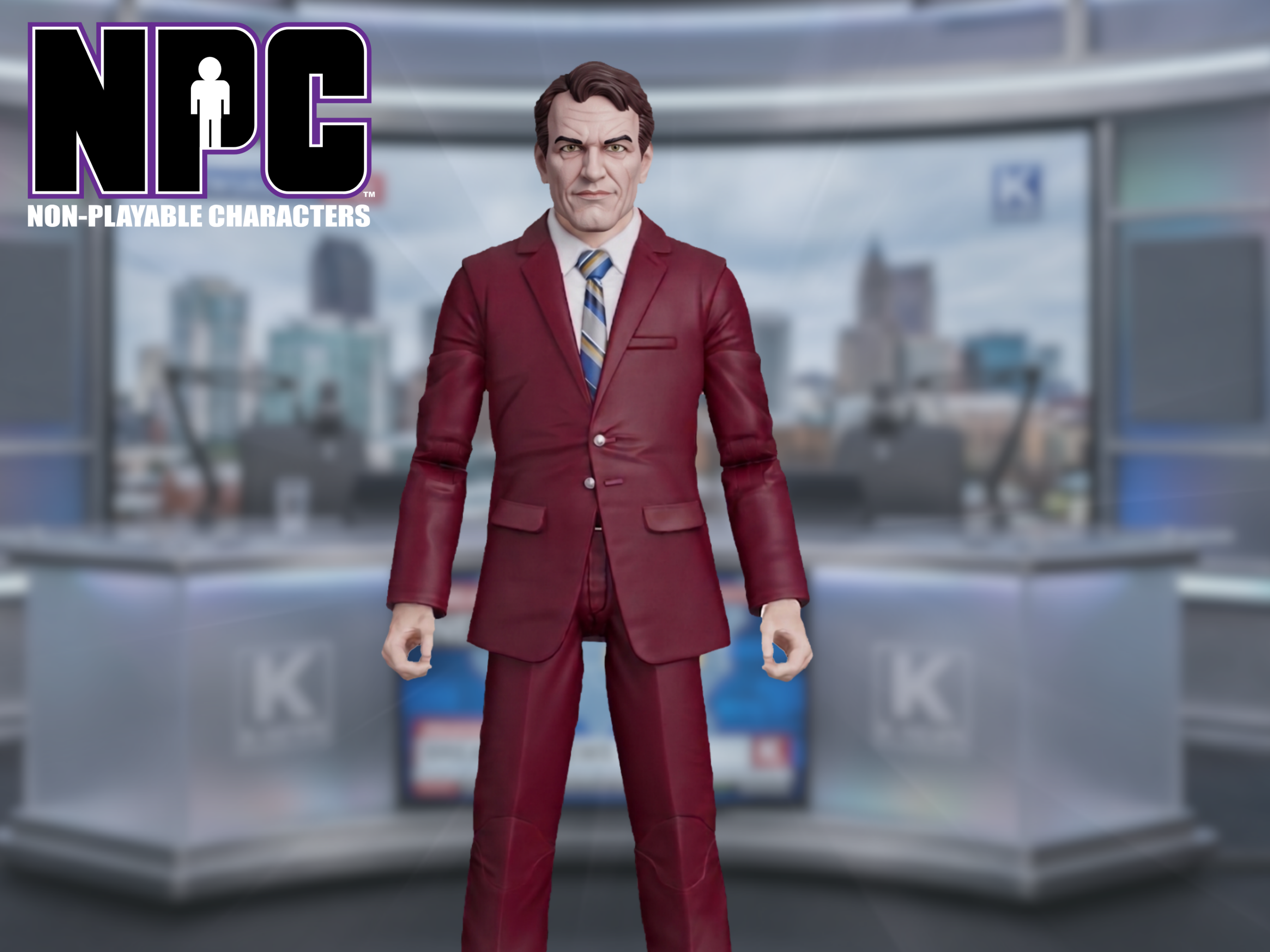 NPC (Non-Playable Characters) News Anchor (Late Night) 1/12 Scale Action Figure Gallery Image 1