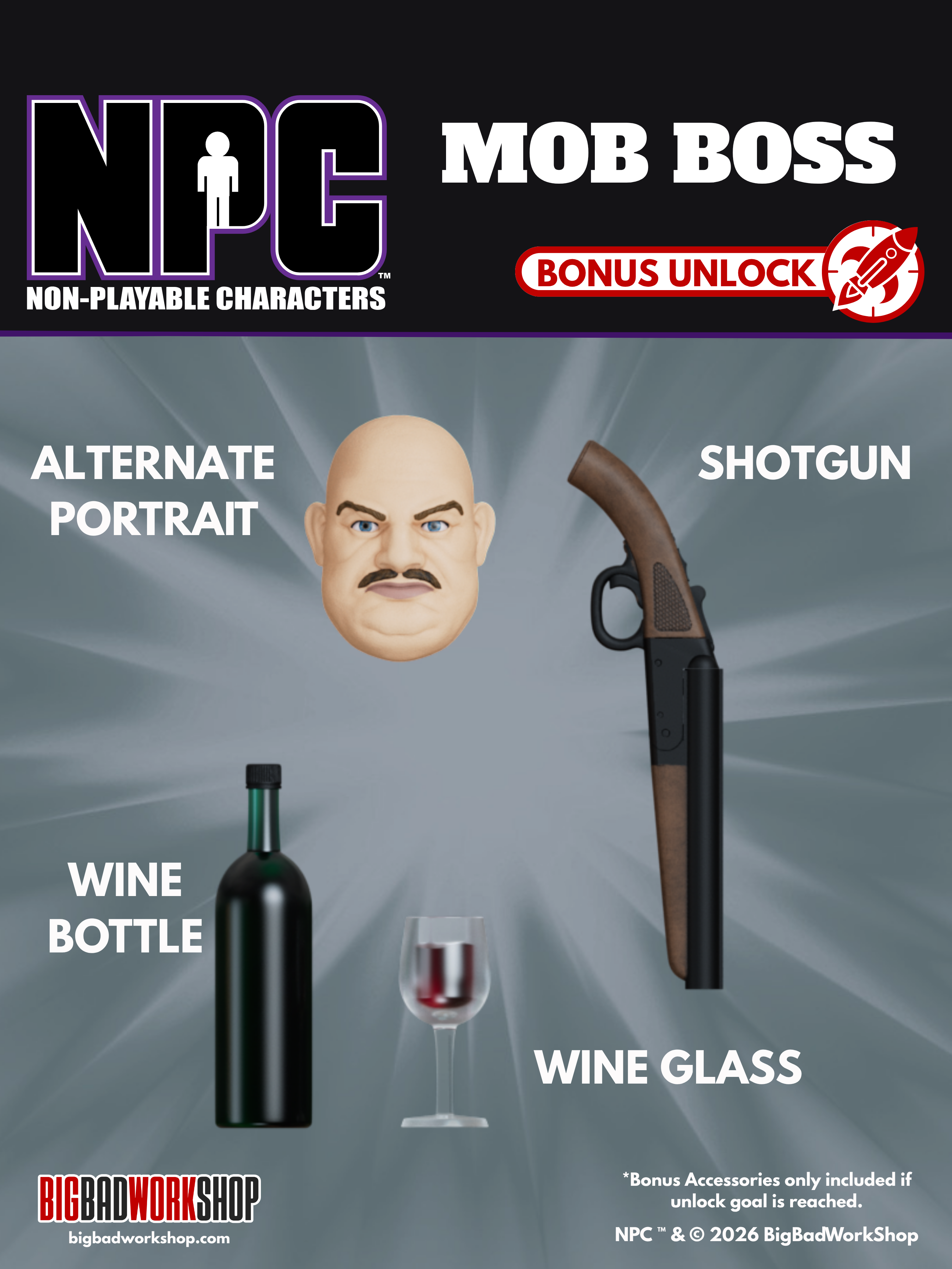 NPC (Non-Playable Characters) Mob Boss 1/12 Scale Action Figure Gallery Image 6