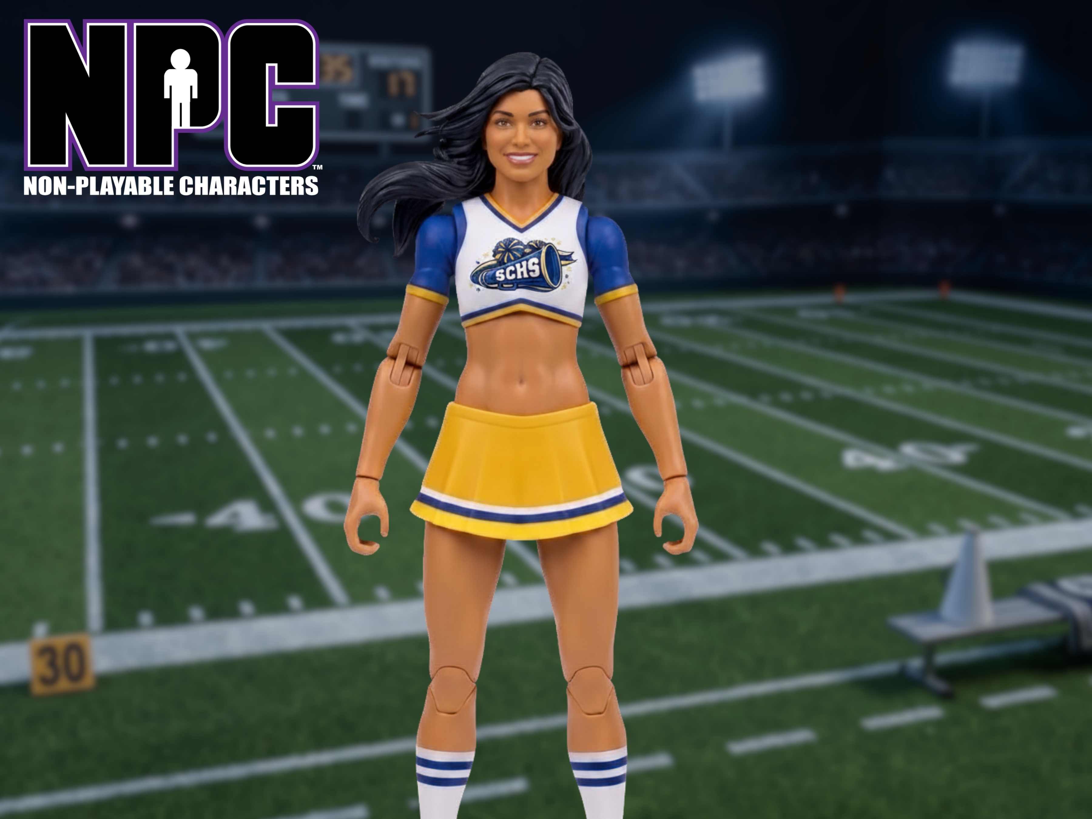 NPC (Non-Playable Characters) SCHS Cheerleader Flyer (Basic) 1/12 Scale Action Figure Gallery Image 1