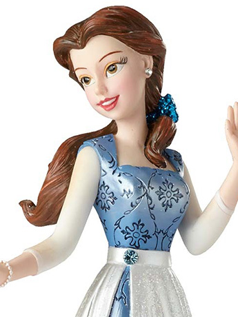 Beauty & the Beast Disney Showcase Couture De Force Belle In Blue Dress Figurine Gallery Image 2