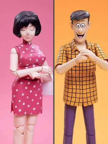 Old Master Q 60th Anniversary Mr. Qin and Ms. Chen 1/12 Scale Action Figure Set Gallery Image 2