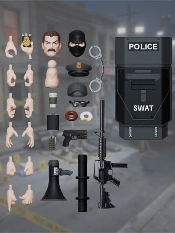 NPC (Non-Playable Characters) SWAT Accessory Kit (Ver. 02) 1/12 Scale Accessory Set