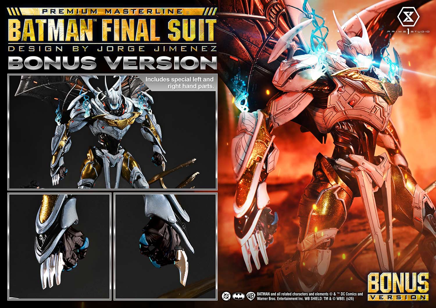 Justice League Premium Masterline Batman Final Suit (Bonus Ver.) Scaled Limited Edition Statue Gallery Image 3