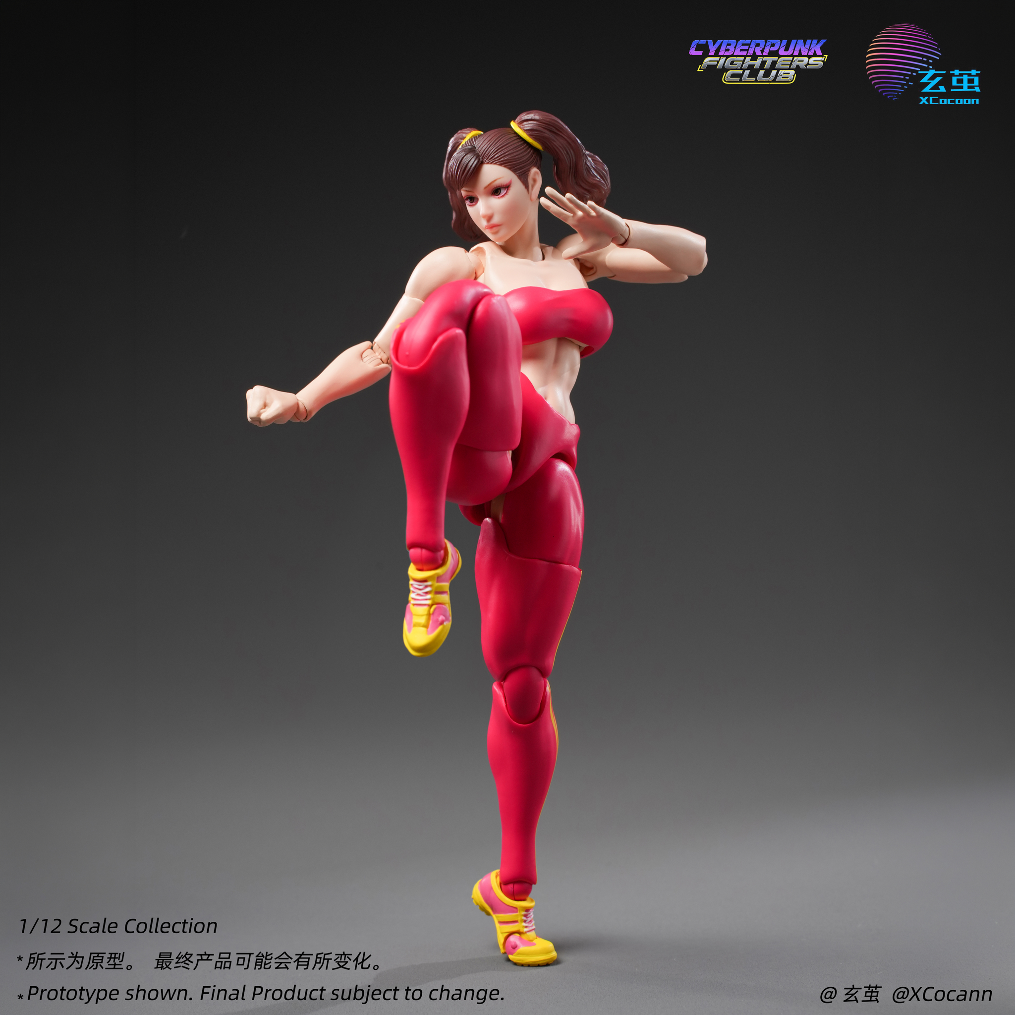 Cyberpunk Fighters Club Quinn Lee (Blazing Rose Red Ver.) 1/12 Scale Action Figure Gallery Image 6