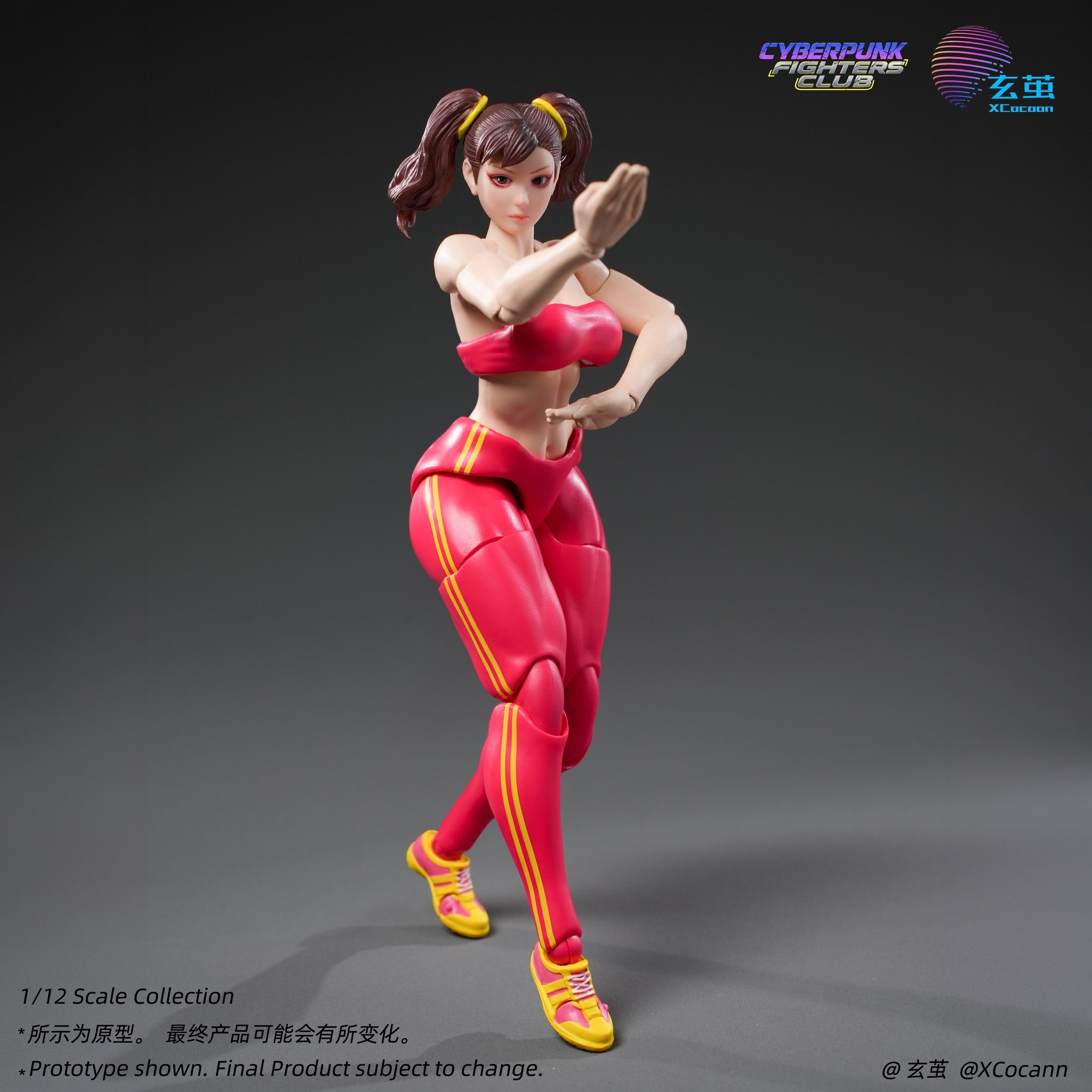 Cyberpunk Fighters Club Quinn Lee (Blazing Rose Red Ver.) 1/12 Scale Action Figure Gallery Image 3