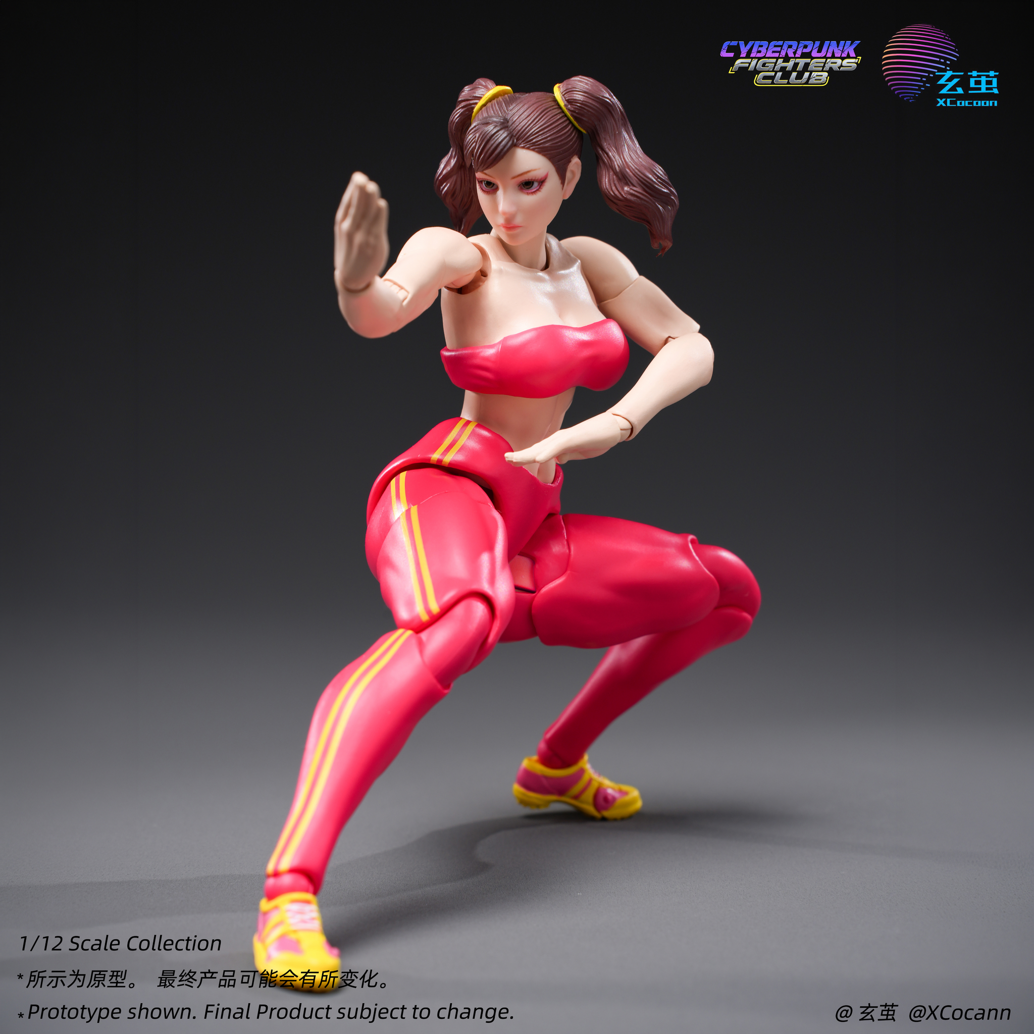 Cyberpunk Fighters Club Quinn Lee (Blazing Rose Red Ver.) 1/12 Scale Action Figure Gallery Image 5