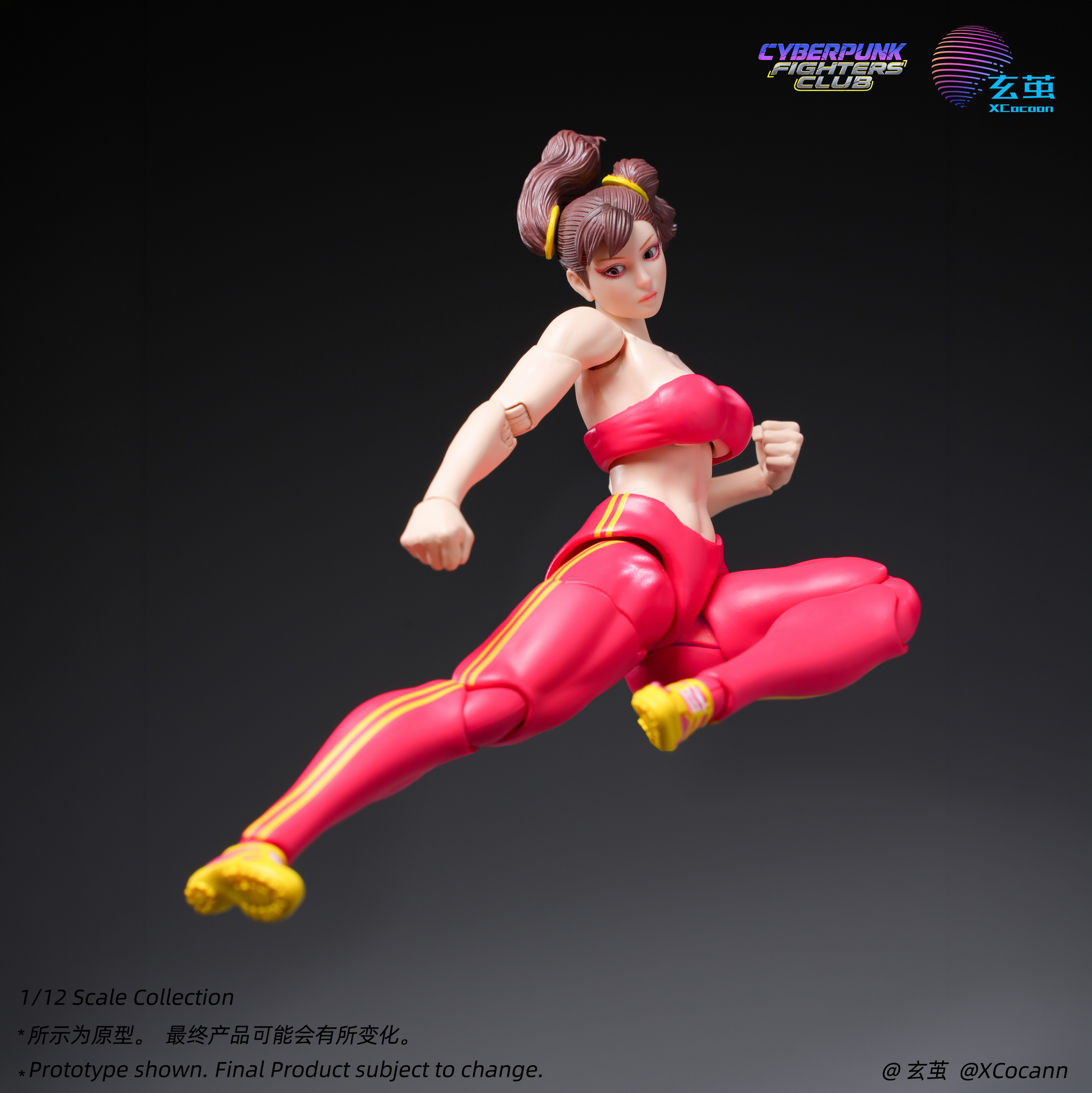 Cyberpunk Fighters Club Quinn Lee (Blazing Rose Red Ver.) 1/12 Scale Action Figure Gallery Image 7