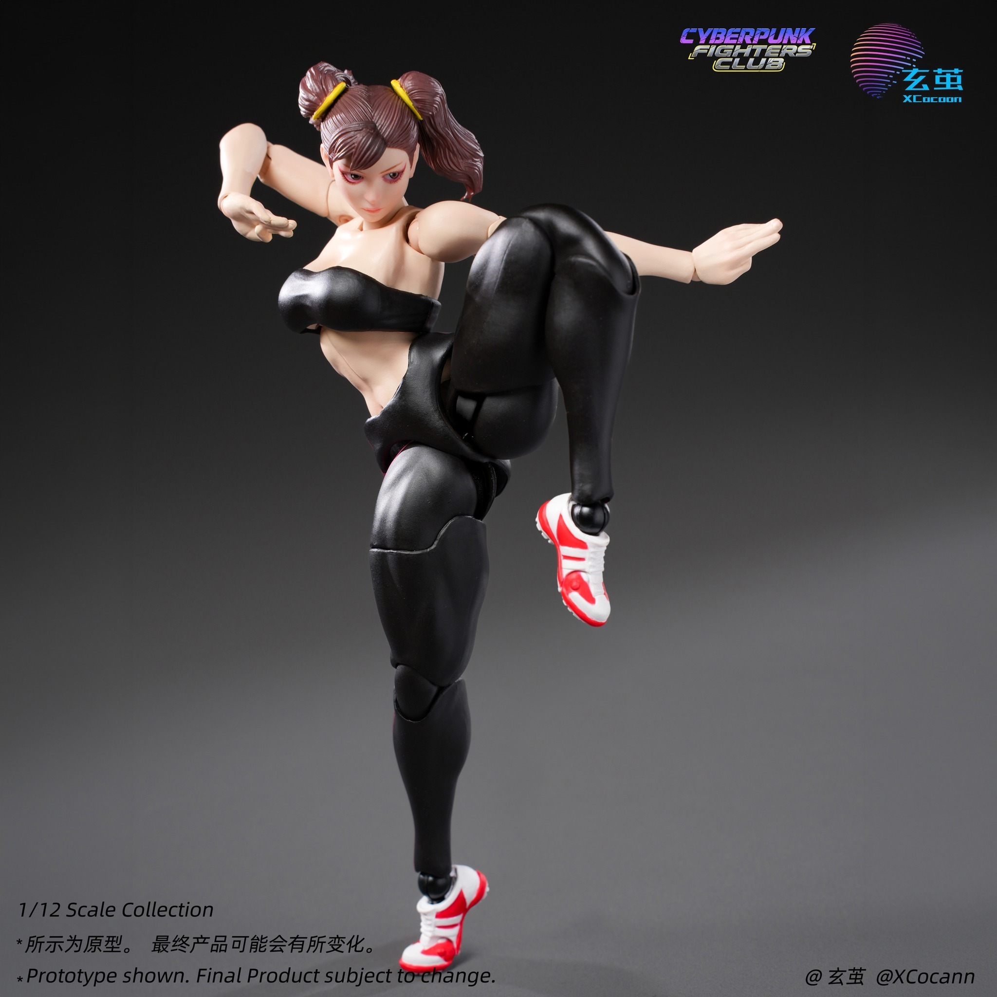 Cyberpunk Fighters Club Quinn Lee (Shadow Princess Black Ver.) 1/12 Scale Action Figure Gallery Image 3
