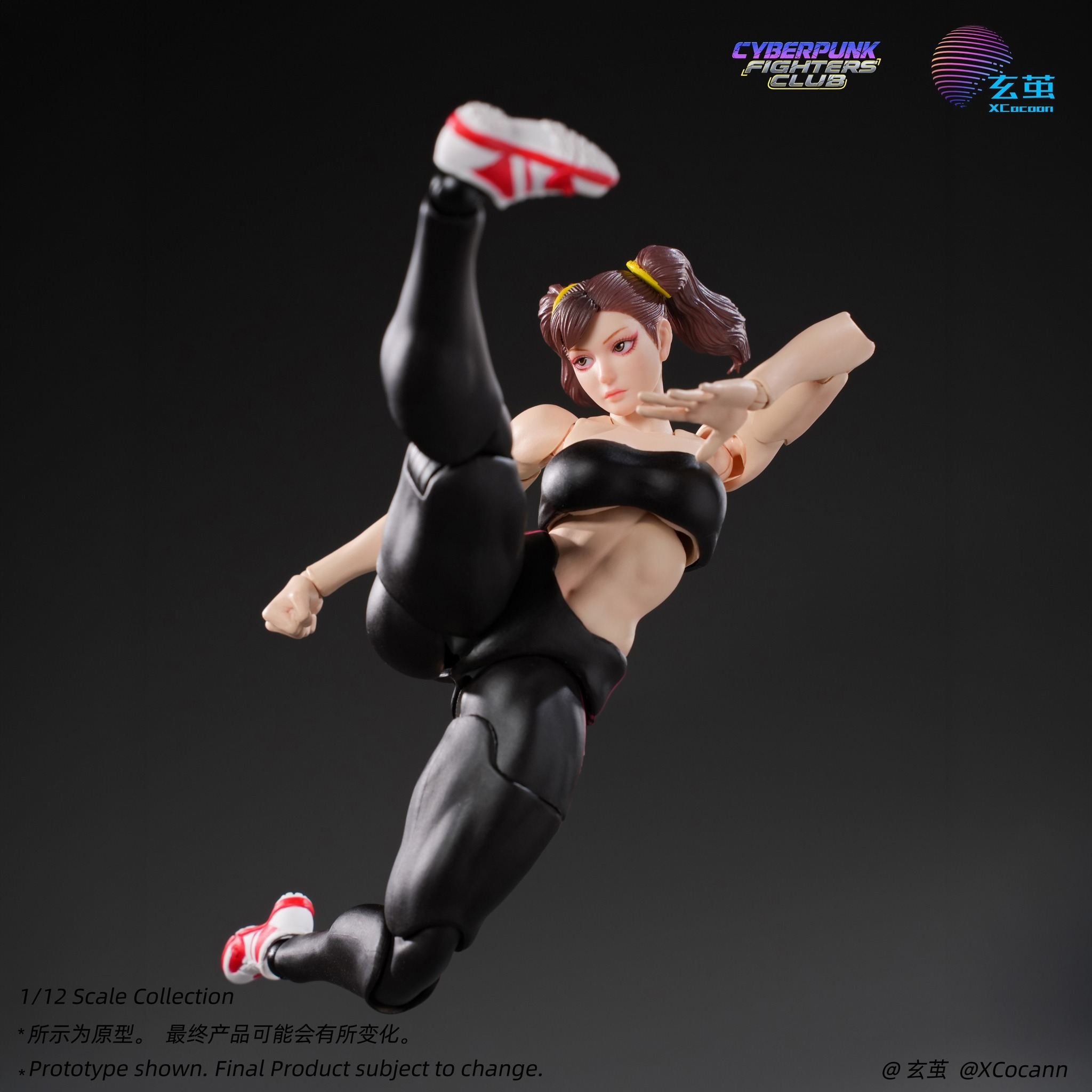 Cyberpunk Fighters Club Quinn Lee (Shadow Princess Black Ver.) 1/12 Scale Action Figure Gallery Image 6