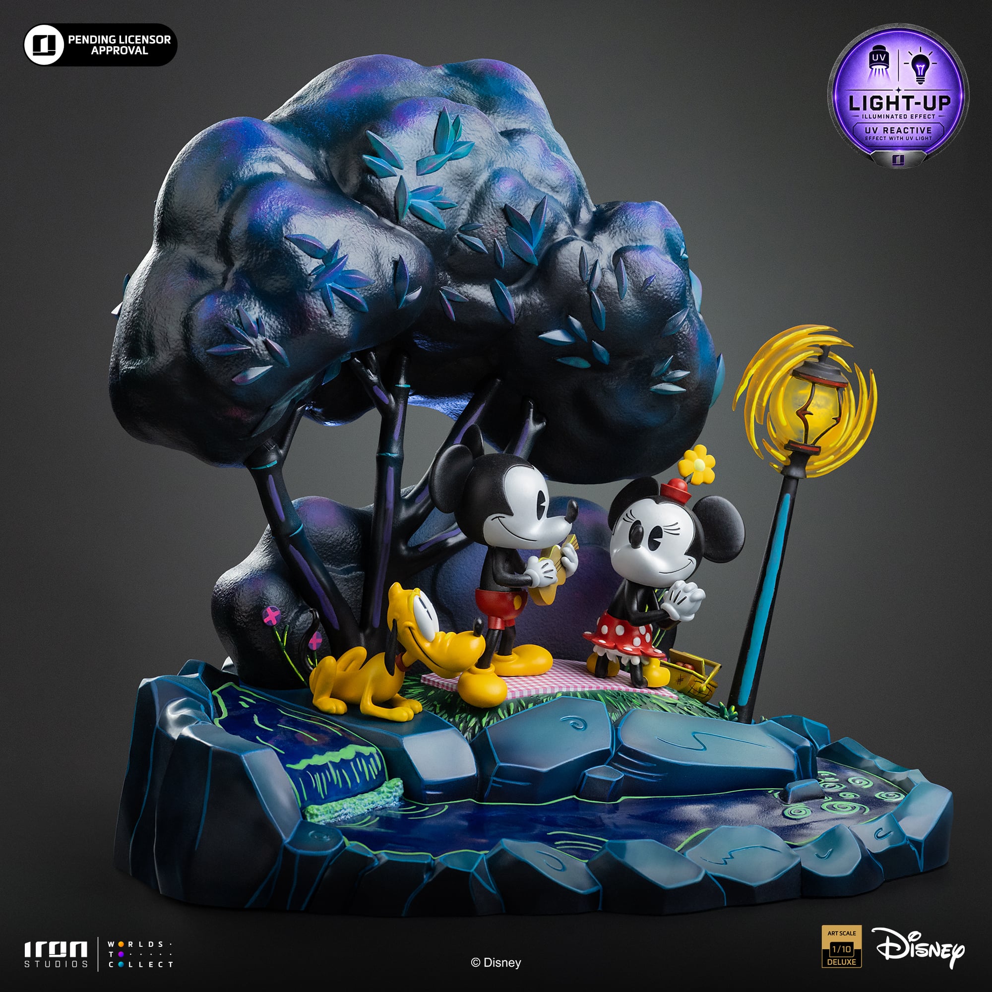 Disney Classics Mickey, Minnie and Pluto's Day at the Park (Deluxe Ver.) 1/10 Art Scale Statue Gallery Image 6