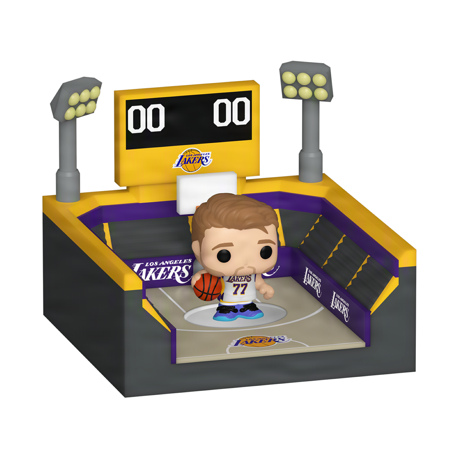 LA Lakers Bitty Pop! Towns Luka Doncic and Arena