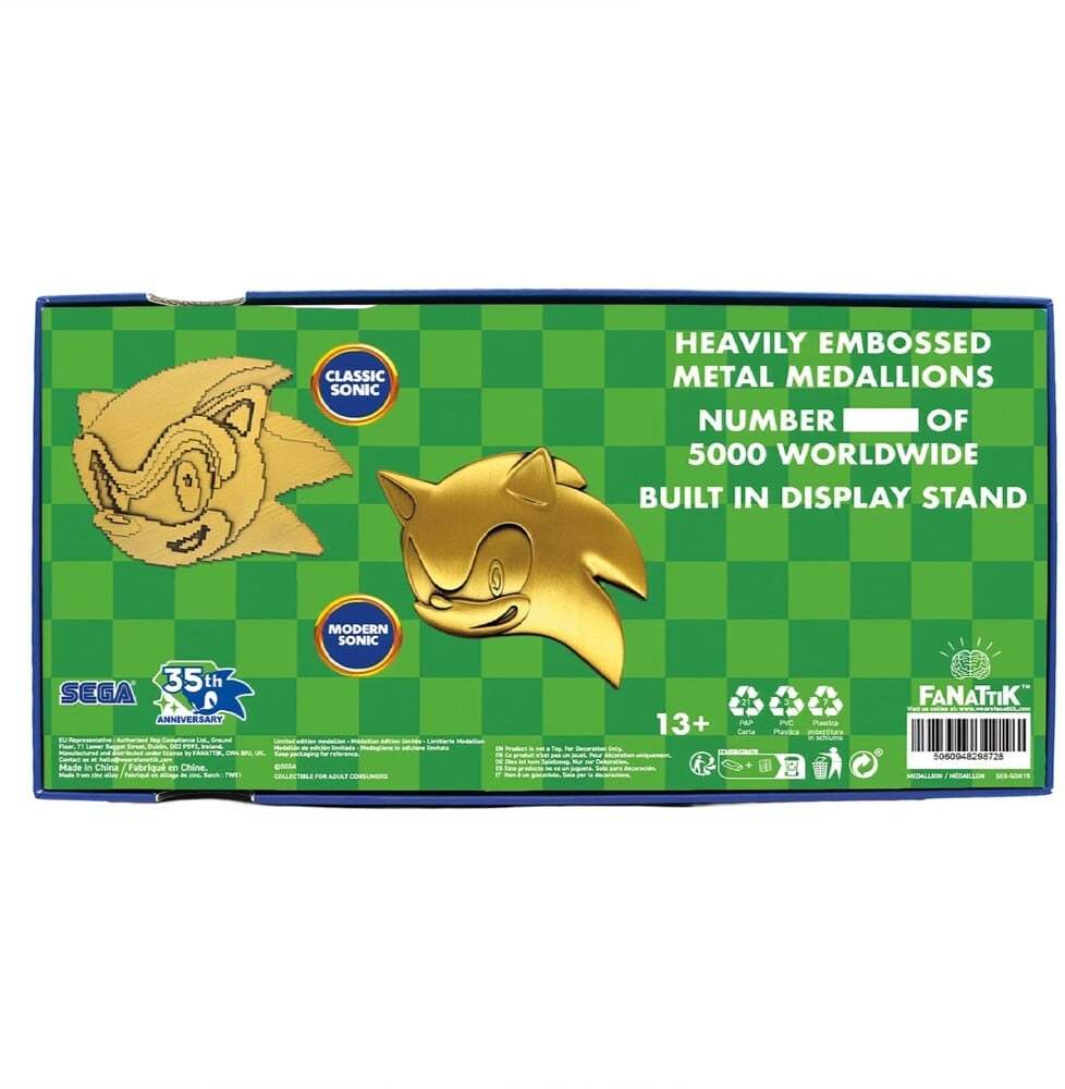 Sonic the Hedgehog 35th Anniversary Limited Edition Medallion Set