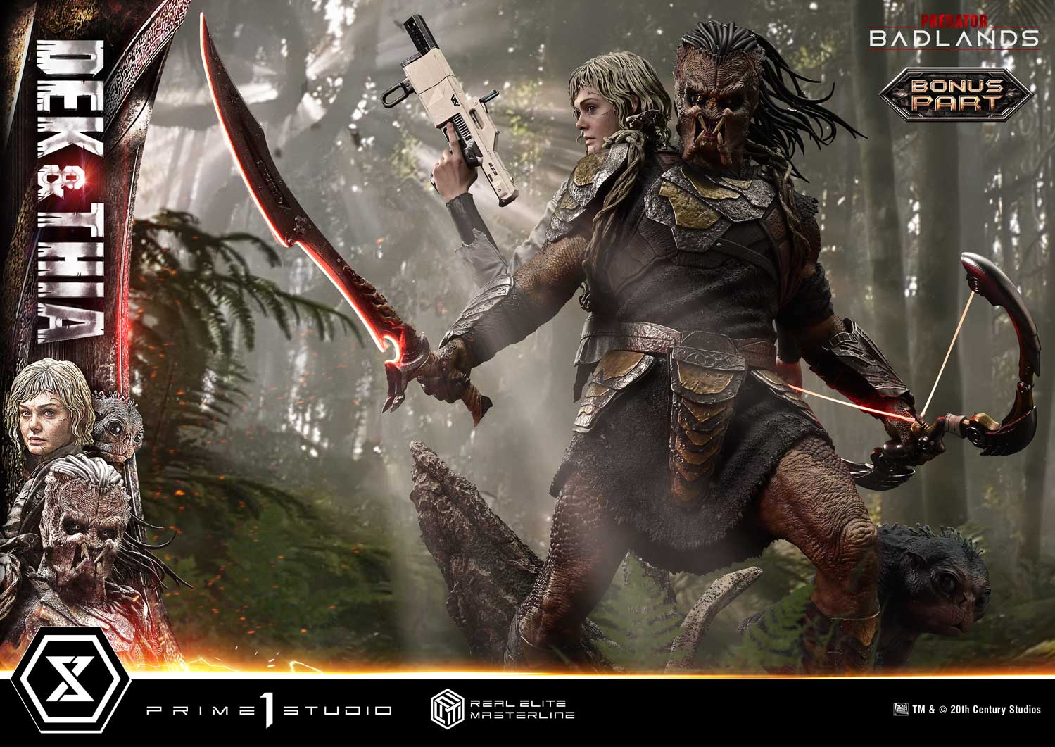 Predator: Badlands Real Elite Masterline Dek & Thia (Deluxe Bonus Ver.) 1/3 Scale Limited Edition Statue Gallery Image 15