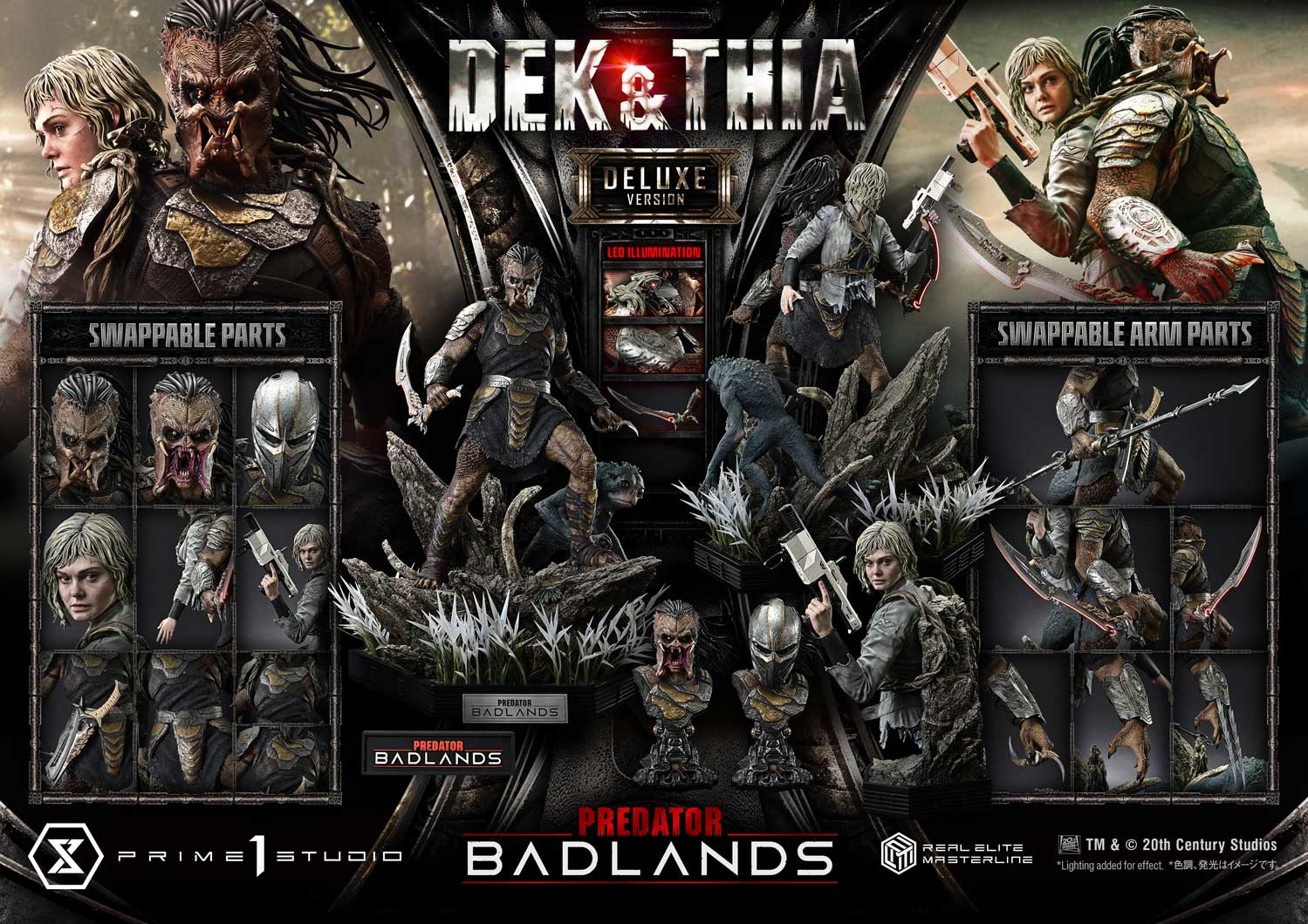 Predator: Badlands Real Elite Masterline Dek & Thia (Deluxe Bonus Ver.) 1/3 Scale Limited Edition Statue Gallery Image 65