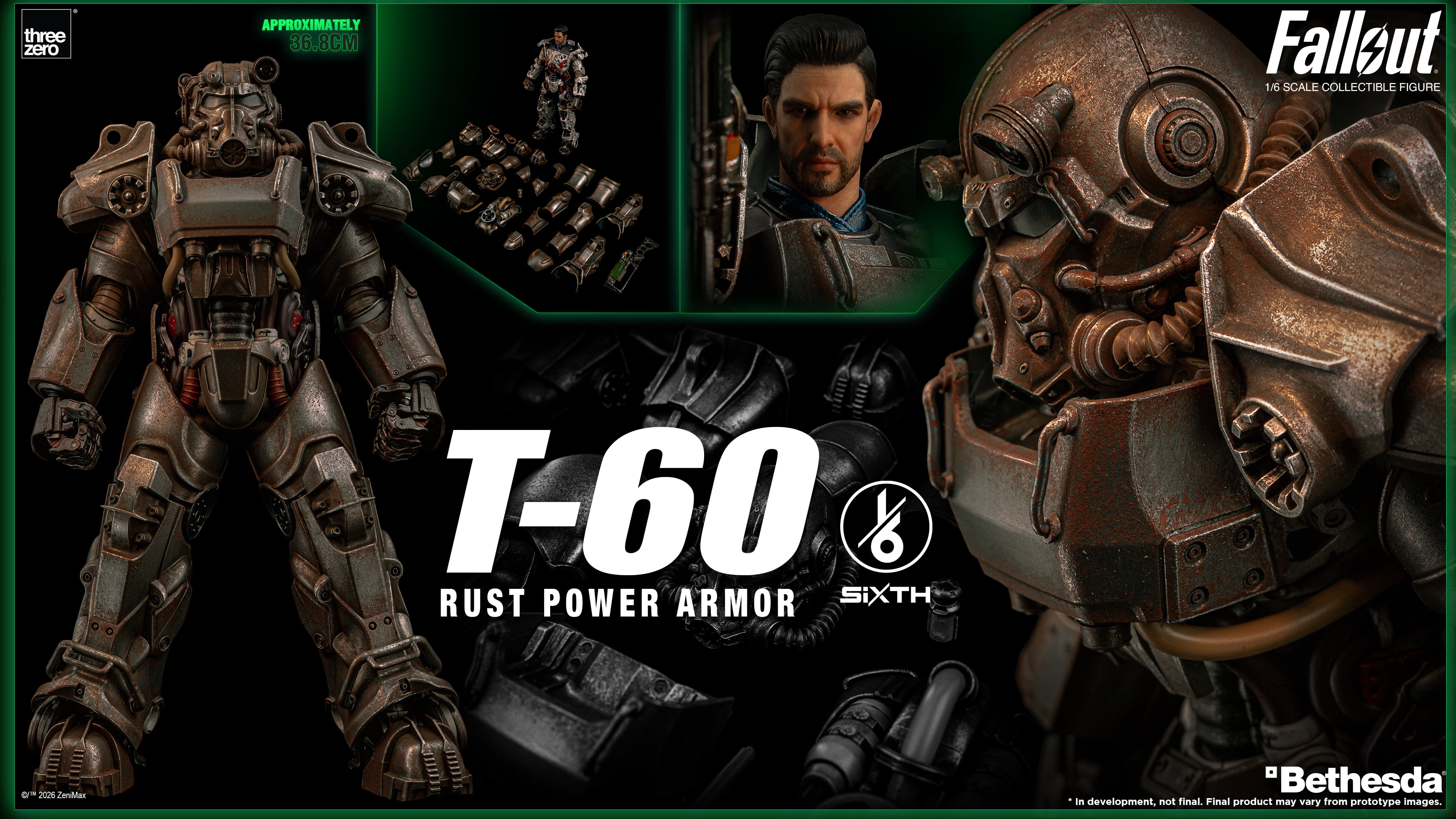 Fallout SiXTH T-60 Rust Power Armor 1/6 Scale Action Figure Gallery Image 19
