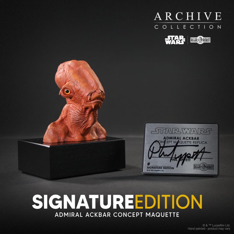 Star Wars: Return of the Jedi Archive Collection Admiral Ackbar (Signature Edition) Limited Edition Concept Maquette Replica Gallery Image 3