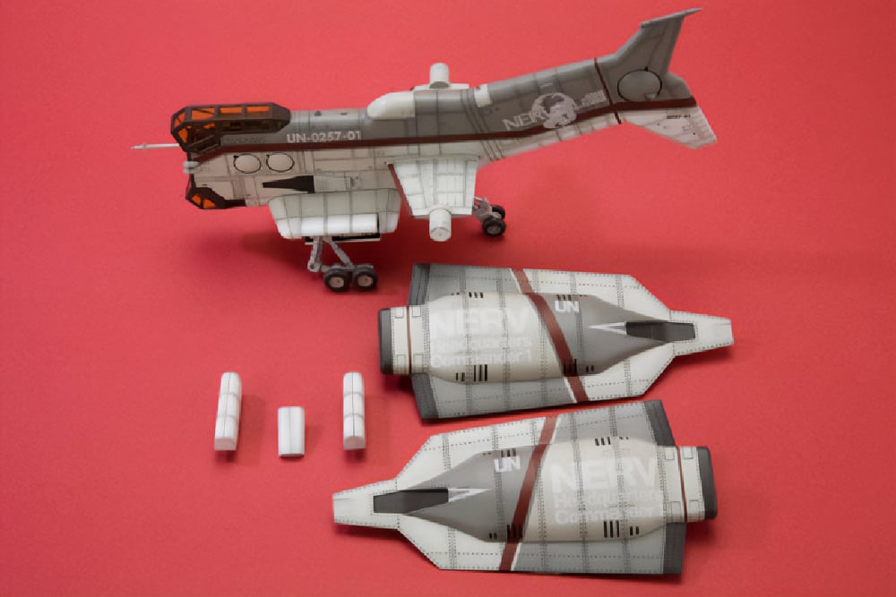 Rebuild of Evangelion Vertical Take-Off & Landing Aircraft YAGR-N101 1/100 Scale Model Kit (Reissue) Gallery Image 16
