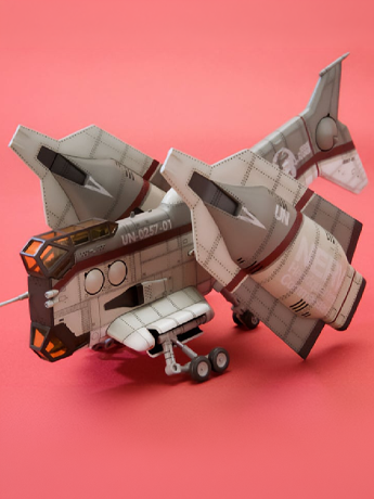 Image of Rebuild of Evangelion Vertical Take-Off & Landing Aircraft YAGR-N101 1/100 Scale Model Kit (Reissue)