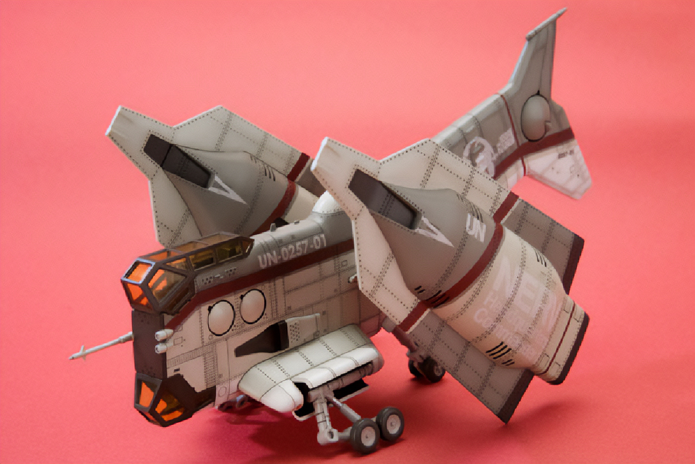 Rebuild of Evangelion Vertical Take-Off & Landing Aircraft YAGR-N101 1/100 Scale Model Kit (Reissue) Gallery Image 15